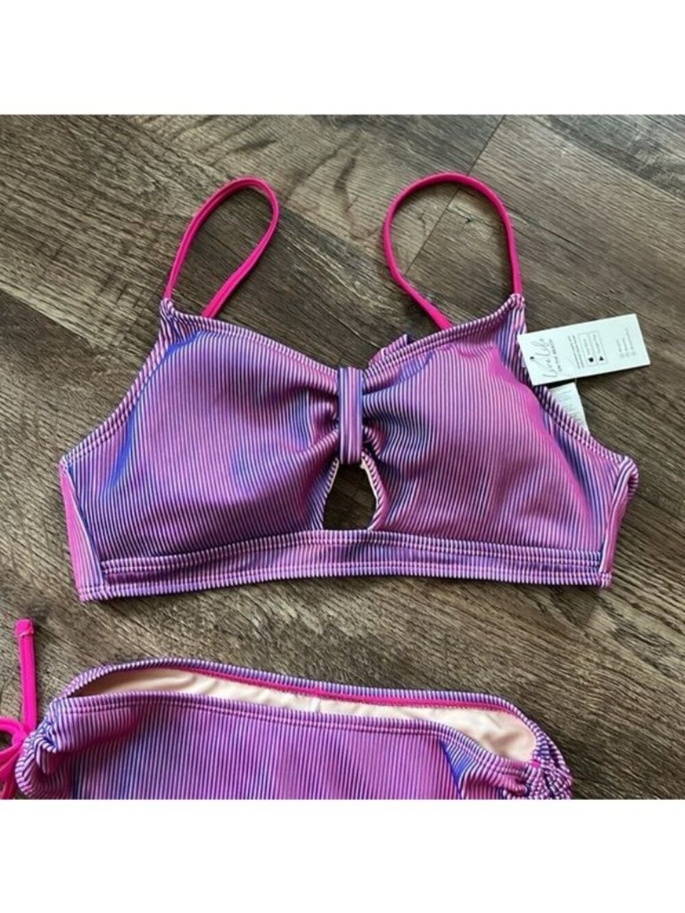 Beachy Blooms Wrap Bralette & Tummy Control Hipster Bikini Set - Picture 5 of 14